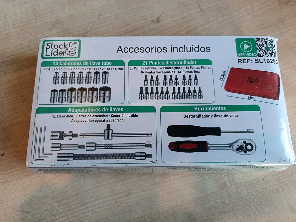 Maletín con llaves de tubo y accesorios