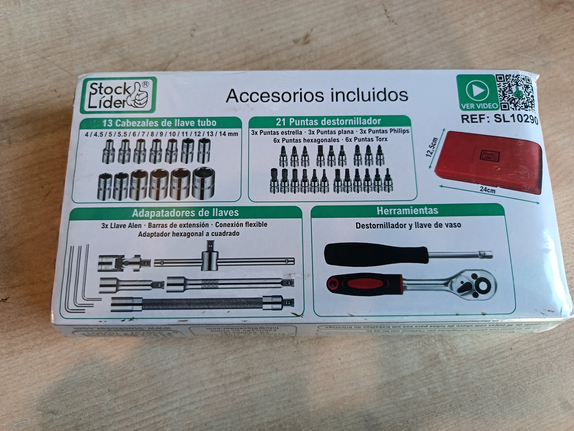 Maletín con llaves de tubo y accesorios