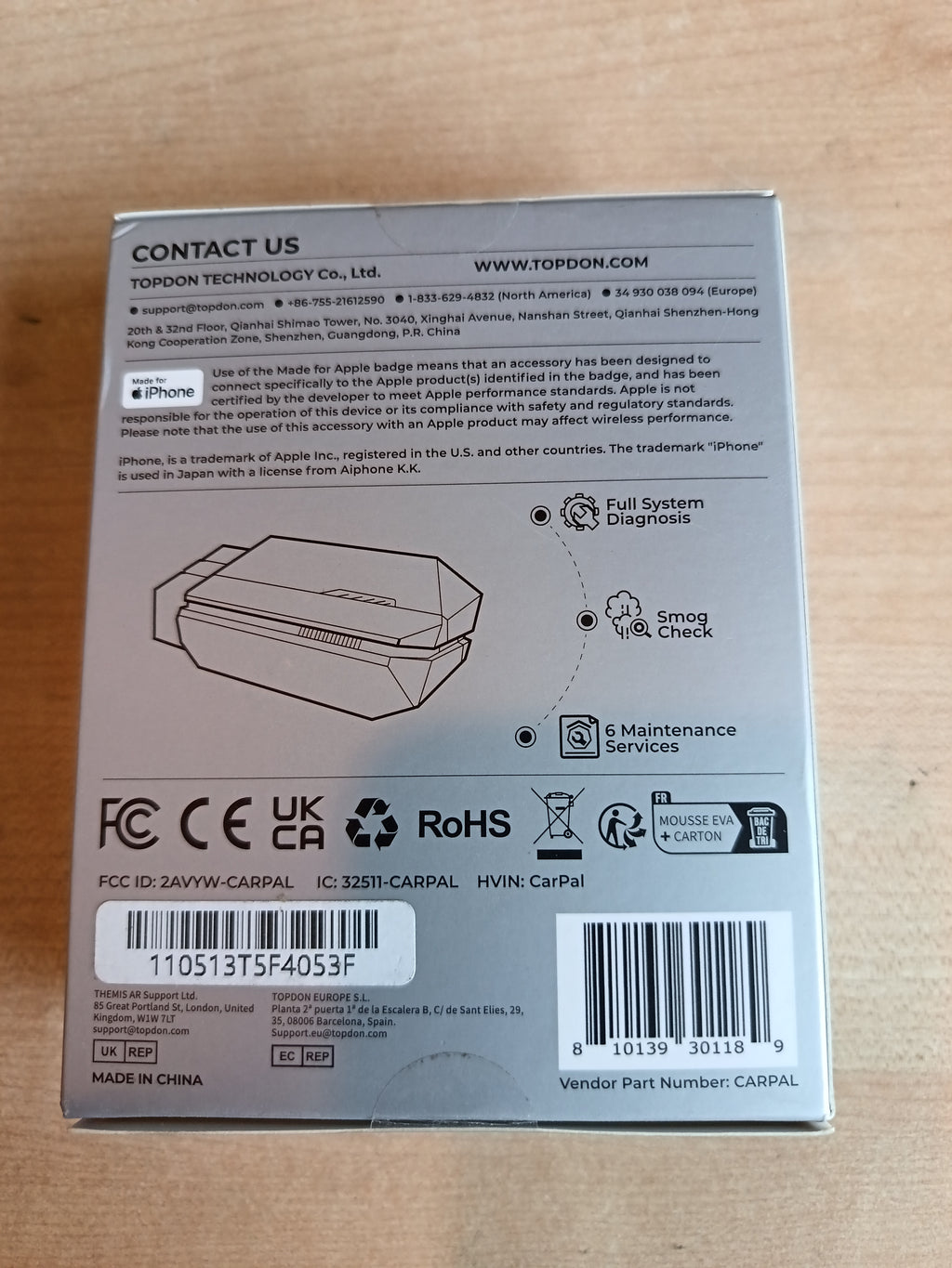 Topdon bluetooth vehicle diagnostic dongle